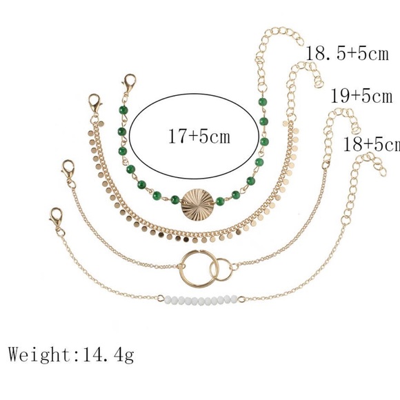 4pcs /set Tassel Water Wave Bracelets - Picture 2 of 5